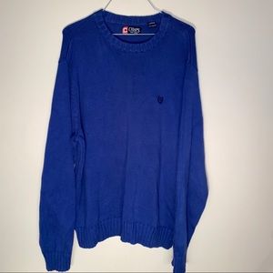 Chaps blue long sleeve crew neck sweater XL